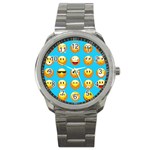 Emoji Blue Sport Metal Watch