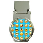 Emoji Blue Money Clip Watch