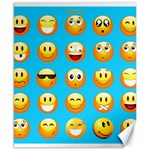 Emoji Blue Canvas 8  x 10 