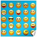 Emoji Blue Canvas 12  x 12 