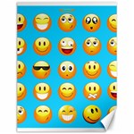 Emoji Blue Canvas 12  x 16 