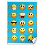 Emoji Blue Canvas 12  x 18 