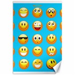 Emoji Blue Canvas 24  x 36 