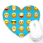 Emoji Blue Heart Mousepad