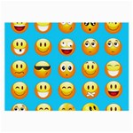 Emoji Blue Large Glasses Cloth