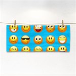 Emoji Blue Hand Towel