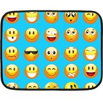 Emoji Blue Double Sided Fleece Blanket (Mini)