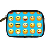 Emoji Blue Digital Camera Leather Case