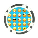 Emoji Blue Poker Chip Card Guard (10 pack)