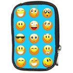 Emoji Blue Compact Camera Leather Case