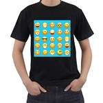 Emoji Blue Men s T-Shirt (Black)