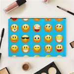 Emoji Blue Cosmetic Bag (Large)