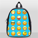 Emoji Blue School Bag (Small)