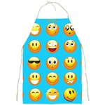 Emoji Blue Full Print Apron