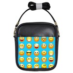 Emoji Blue Girls Sling Bag