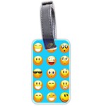 Emoji Blue Luggage Tag (two sides)