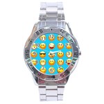 Emoji Blue Stainless Steel Analogue Watch