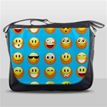 Emoji Blue Messenger Bag