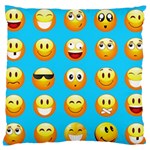 Emoji Blue Large Cushion Case (Two Sides)