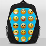 Emoji Blue Backpack Bag