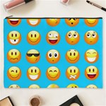 Emoji Blue Cosmetic Bag (XXXL)