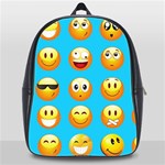 Emoji Blue School Bag (XL)