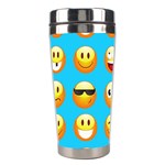 Emoji Blue Stainless Steel Travel Tumbler