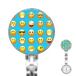 Emoji Blue Stainless Steel Nurses Watch