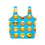 Emoji Blue Full Print Recycle Bag (S)