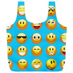 Emoji Blue Full Print Recycle Bag (XL)