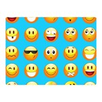 Emoji Blue Double Sided Flano Blanket (Mini)