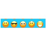 Emoji Blue Flano Scarf (Small)