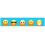 Emoji Blue Flano Scarf (Large)