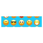 Emoji Blue Satin Scarf (Oblong)