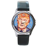 orange donald trump Round Metal Watch