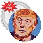 orange donald trump 3  Button (100 pack)