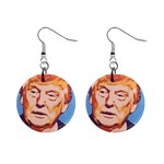 orange donald trump 1  Button Earrings