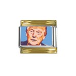 orange donald trump Gold Trim Italian Charm (9mm)