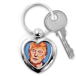 orange donald trump Key Chain (Heart)