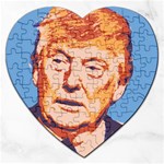 orange donald trump Jigsaw Puzzle (Heart)