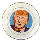 orange donald trump Porcelain Plate