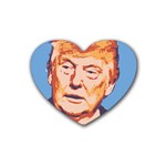 orange donald trump Rubber Coaster (Heart)