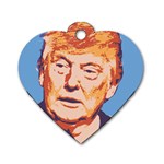 orange donald trump Dog Tag Heart (One Side)