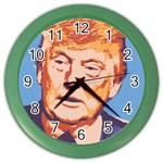 orange donald trump Color Wall Clock