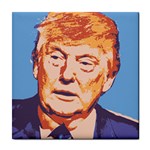 orange donald trump Tile Coaster