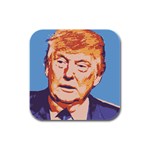 orange donald trump Rubber Square Coaster (4 pack)