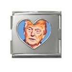 orange donald trump Mega Link Heart Italian Charm (18mm)