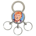 orange donald trump 3-Ring Key Chain