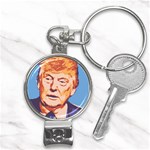 orange donald trump Nail Clippers Key Chain