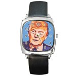 orange donald trump Square Metal Watch